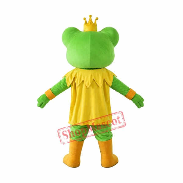 King Frog Mascot Costume King Frog Mascot Costume