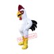 Power Muscular White Rooster Mascot Costume Power Muscular White Rooster Mascot Costume