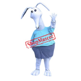 White Aardvark Mascot Costume
