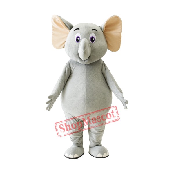 Little Cute Grey Elephant Mascot Costume Little Cute Grey Elephant Mascot Costume