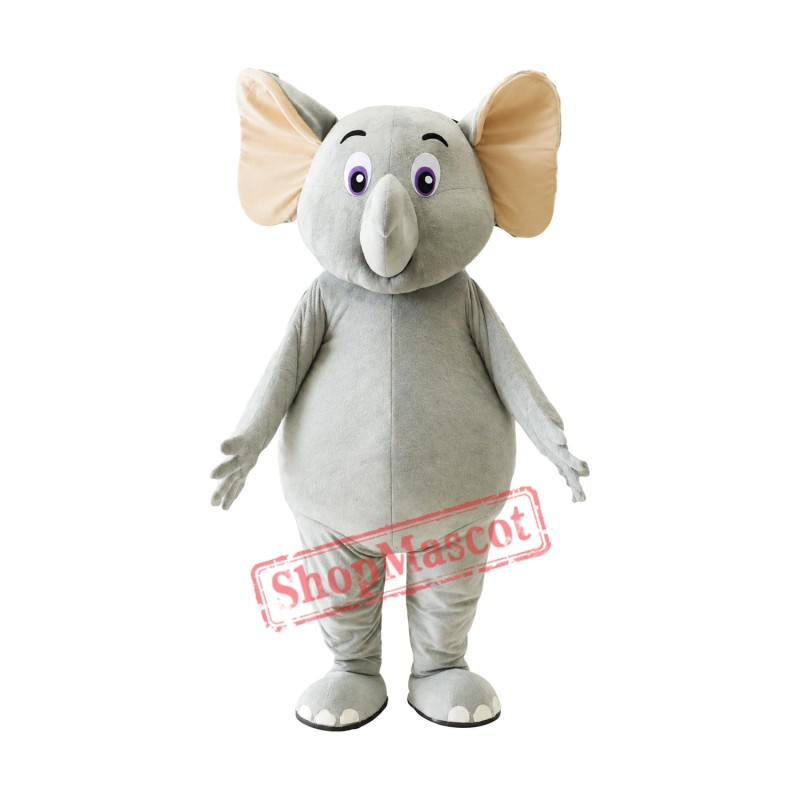 Little Cute Grey Elephant Mascot Costume Little Cute Grey Elephant Mascot Costume