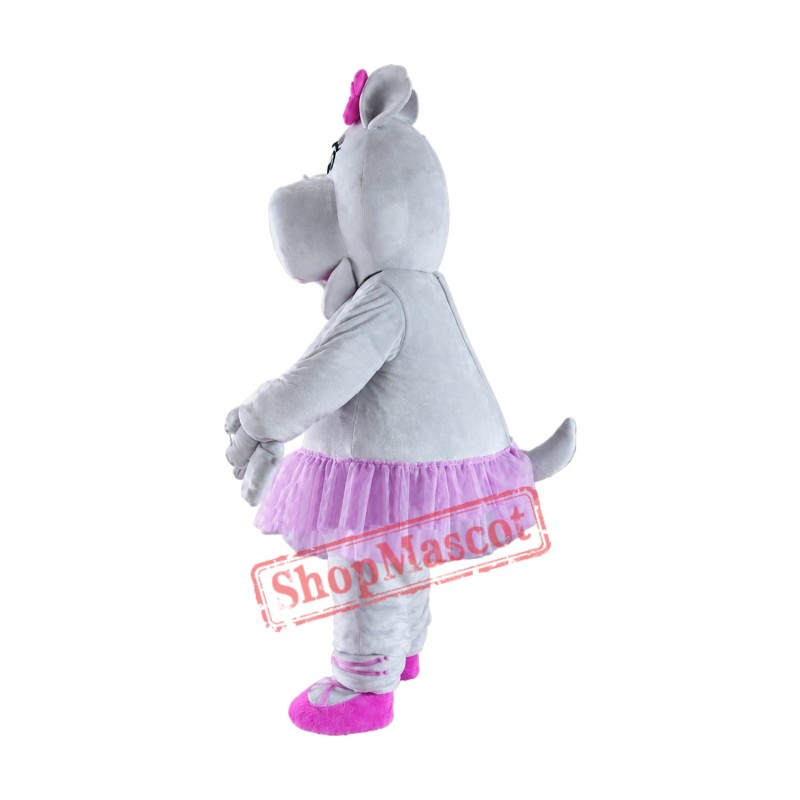 Cute Girl Hippo Mascot Costume Cute Girl Hippo Mascot Costume