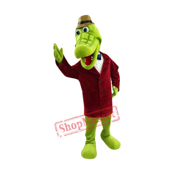 Gentlemanly Crocodile Mascot Costume