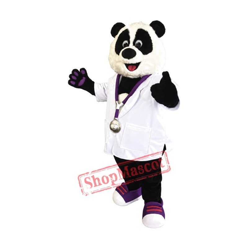 Doctor Panda Mascot Costume Doctor Panda Mascot Costume