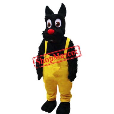 Big Eye Black Dog Mascot Costume