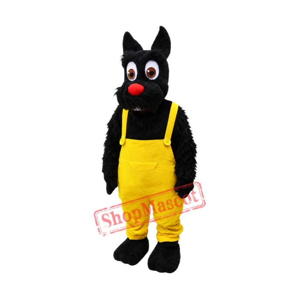 Big Eye Black Dog Mascot Costume