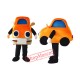 Taxi Mascot Costume Taxi Mascot Costume