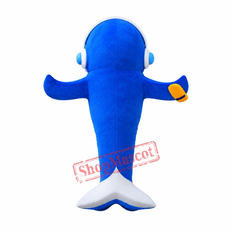 Happy Lightweight Blue Dolphin Mascot Costume Happy Lightweight Blue Dolphin Mascot Costume