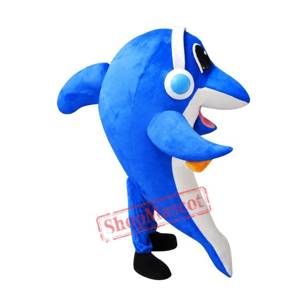 Happy Lightweight Blue Dolphin Mascot Costume Happy Lightweight Blue Dolphin Mascot Costume