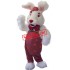 Cute White Furry Rabbit Mascot Costume