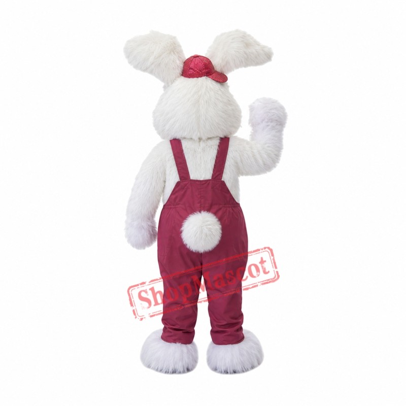 Cute White Furry Rabbit Mascot Costume Cute White Furry Rabbit Mascot Costume