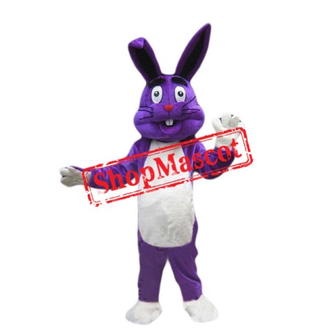 Purple Easter Bunny Mascot Costume