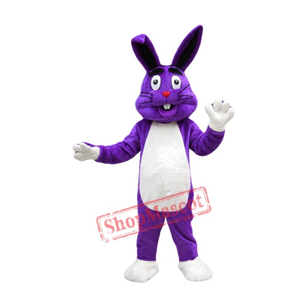 Purple Easter Bunny Mascot Costume