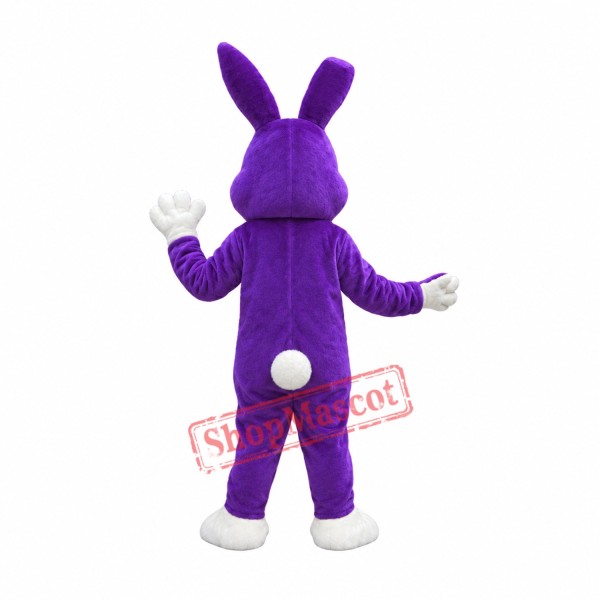 Purple Easter Bunny Mascot Costume Purple Easter Bunny Mascot Costume