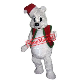 Christmas White Bear Mascot Costume