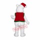 Christmas White Bear Mascot Costume Christmas White Bear Mascot Costume