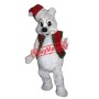 Christmas White Bear Mascot Costume