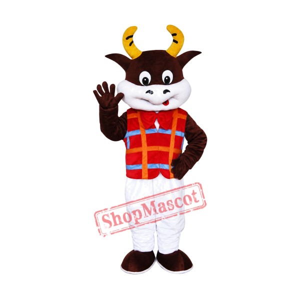 Friendly Lightweight Cow Mascot Costume Free Shipping 