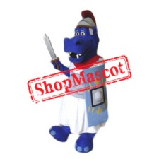 Blue Hippo Mascot Costume