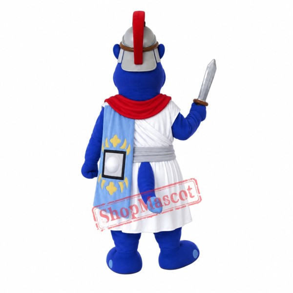 Blue Hippo Mascot Costume Blue Hippo Mascot Costume