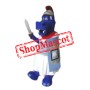 Blue Hippo Mascot Costume