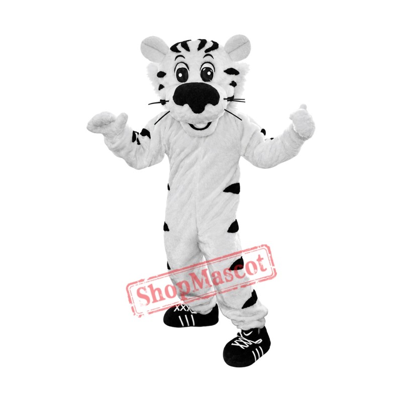 Sport Lightweight White Tiger Mascot Costume