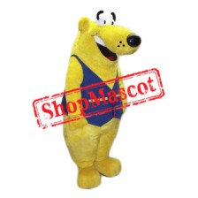 Big Yellow Bear Mascot Costume