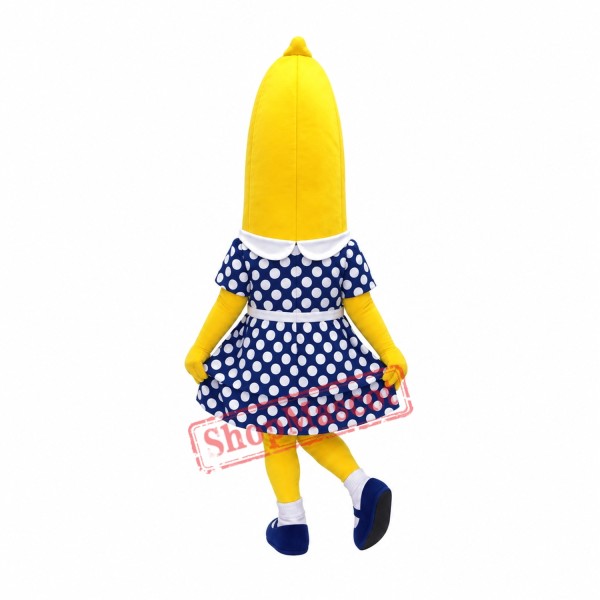 Girl Banana Mascot Costume