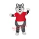 Lovely Grey Wolf Mascot Costume Lovely Grey Wolf Mascot Costume