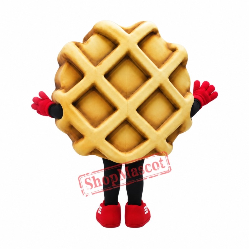 Waffle Mascot Costume Waffle Mascot Costume