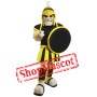 Black & Yellow Trojan Warrior Mascot Costume
