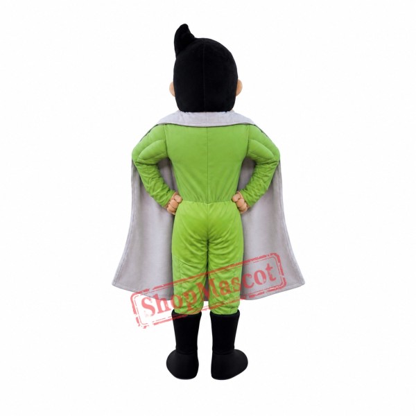Green Hero Super Man Mascot Costume
