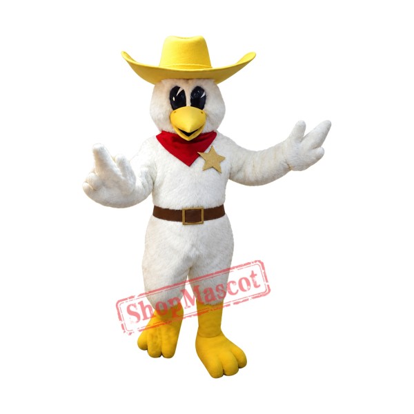 Cowboy Chicken Mascot Costume