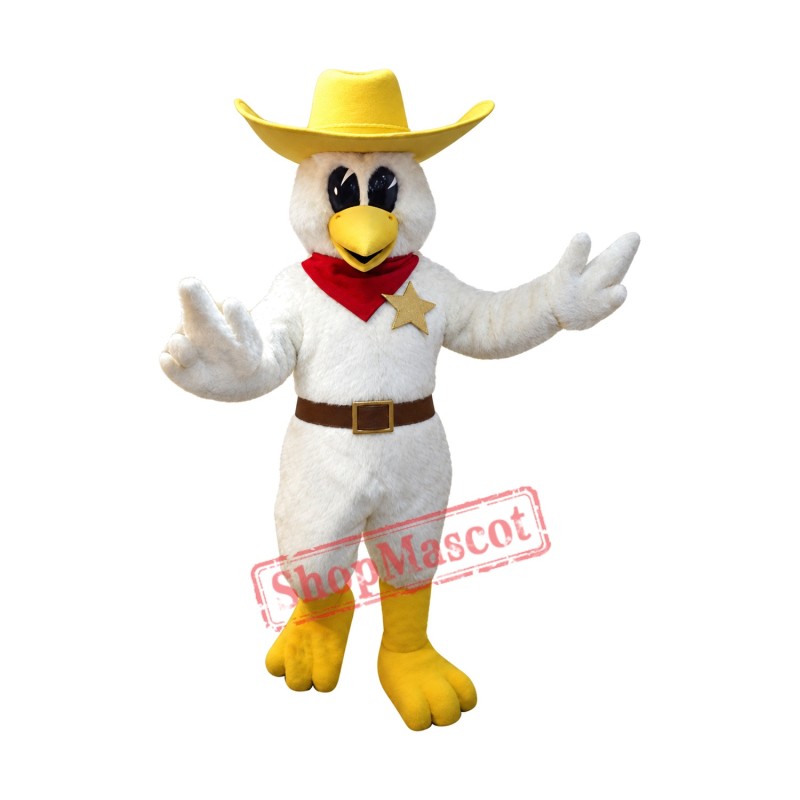 Cowboy Chicken Mascot Costume Cowboy Chicken Mascot Costume