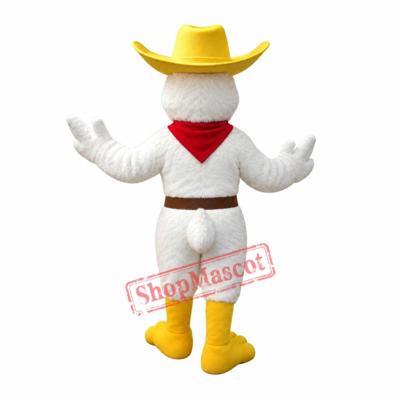Cowboy Chicken Mascot Costume Cowboy Chicken Mascot Costume