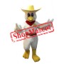 Cowboy Chicken Mascot Costume