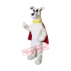 Super White Dog Mascot Costume Super White Dog Mascot Costume
