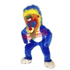 Blue Baboon Mascot Costume
