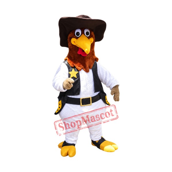 Police Rooster Mascot Costume