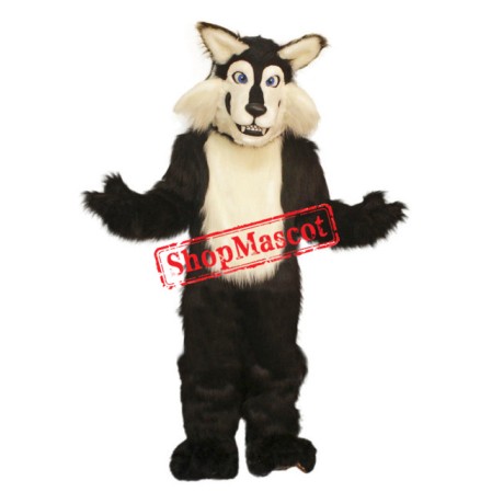 Black & White Wolf Mascot Costume Free Shipping