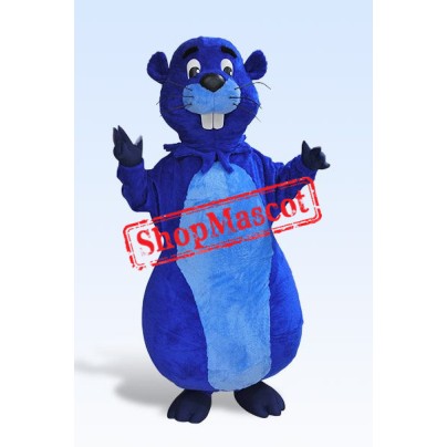 Blue Beaver Mascot Costume