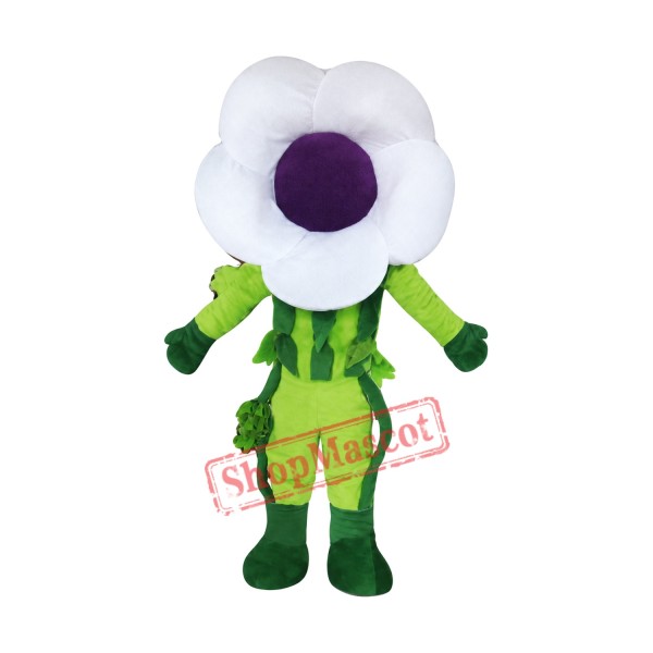 White Morning Glory Mascot Costume