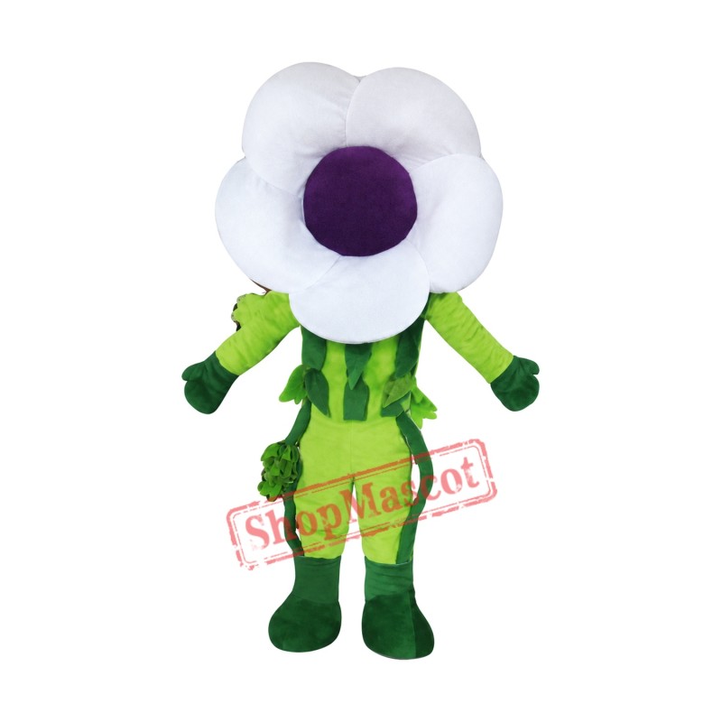 White Morning Glory Mascot Costume White Morning Glory Mascot Costume