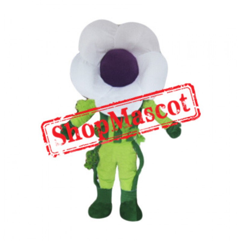 White Morning Glory Mascot Costume