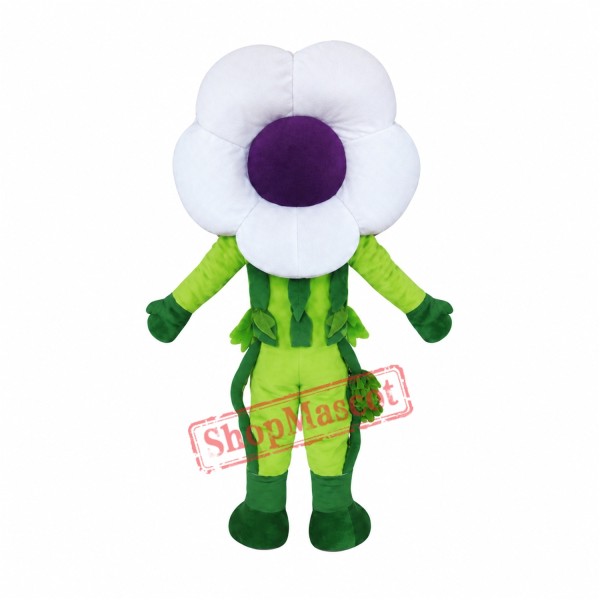White Morning Glory Mascot Costume White Morning Glory Mascot Costume