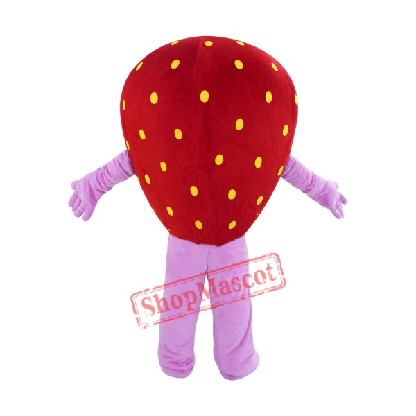 Happy Strawberry Girl Mascot Costume Happy Strawberry Girl Mascot Costume
