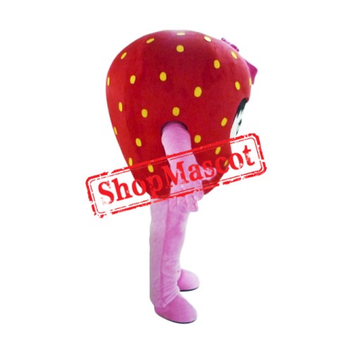 Happy Strawberry Girl Mascot Costume