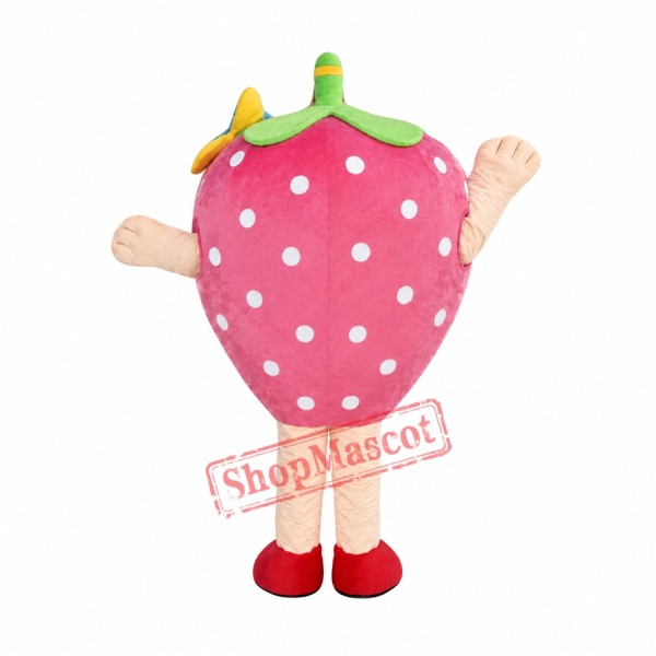 Pink Strawberry Mascot Costume Pink Strawberry Mascot Costume