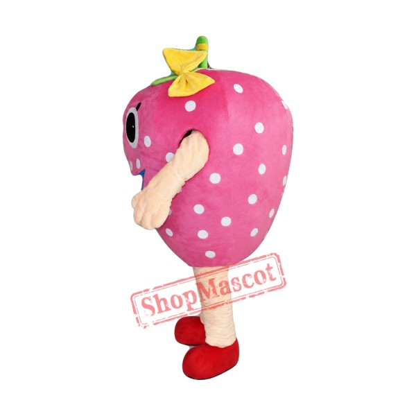 Pink Strawberry Mascot Costume Pink Strawberry Mascot Costume