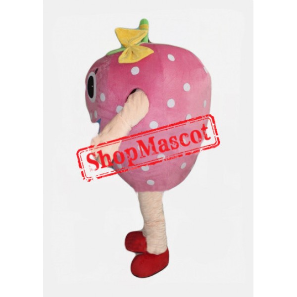 Pink Strawberry Mascot Costume